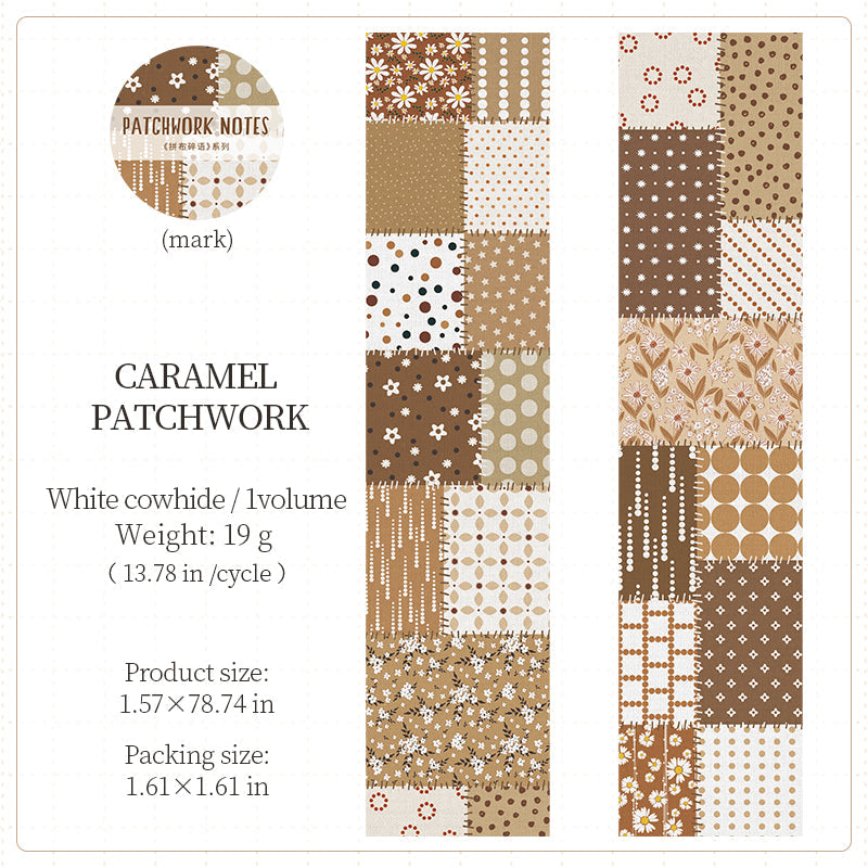 Patchwork Notes Series White Kraft Paper Tape