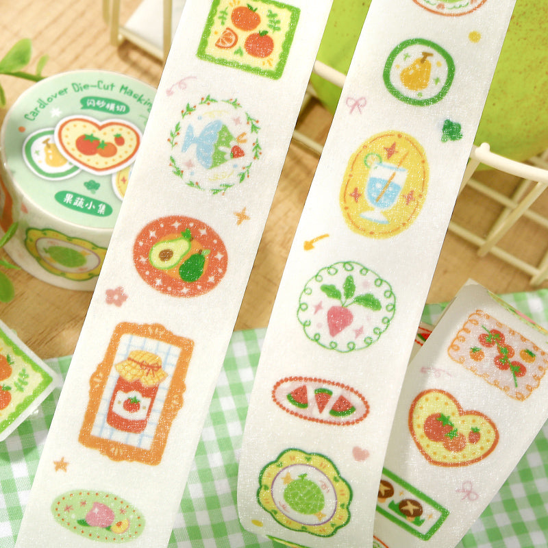 Plant Diary Notes Series Die Cutting Flash Washi Tape for journaling, scrapbooking and collage