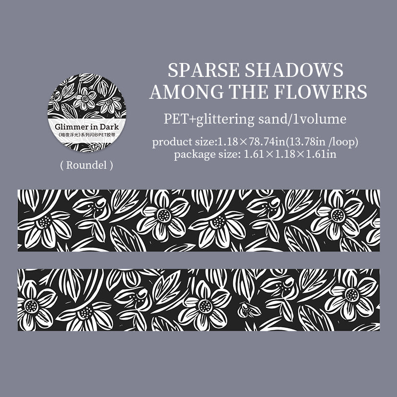 Dark Night Glitter Series Flash Sand PET Tape