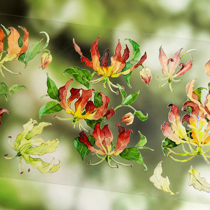 6cm*100cm Garland Lily Shell Light PET Tape featuring light designs for journaling, scrapbooking and collage