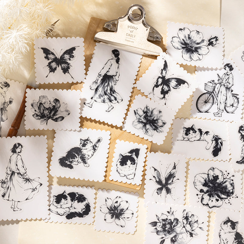 Dash Of Ink Series Sticker for journaling, scrapbooking and collage