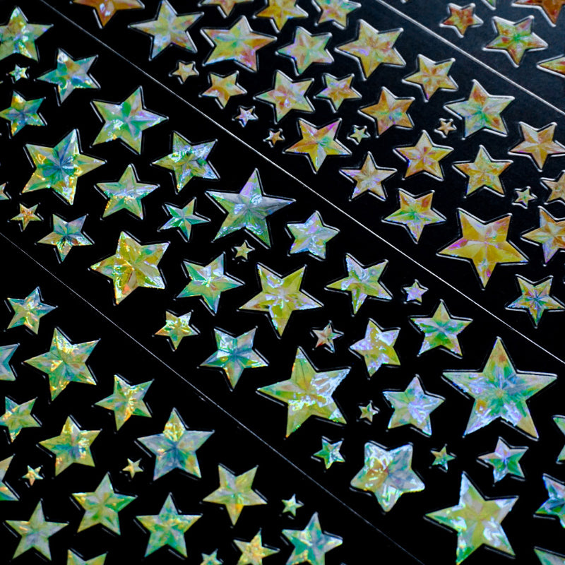 Whole Roll 6cm*5m Star Dust Wandering Die Cutting Shell Light PET Tape