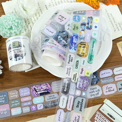 Moments of Life Die Cutting Fog PET Tape for journaling, scrapbooking and collage