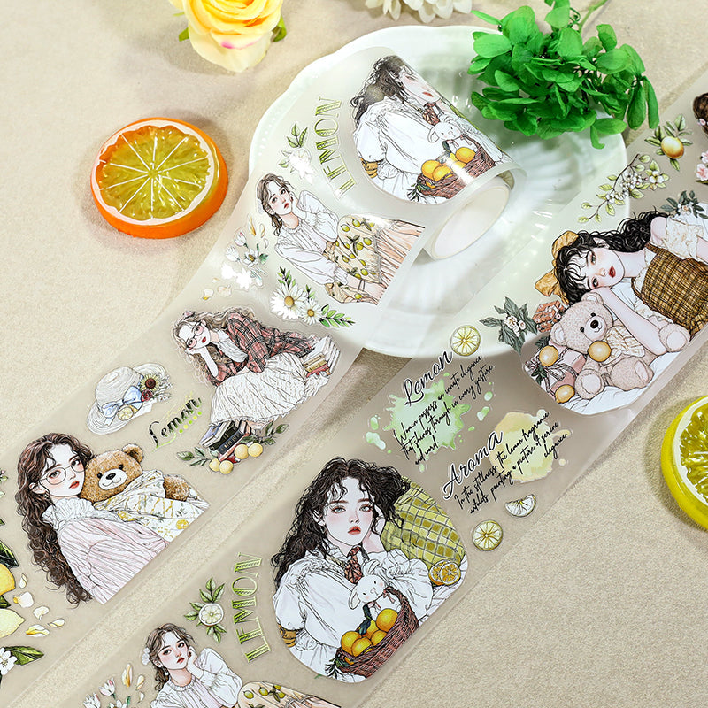 Summer Lime Fragrance Die Cutting Fog PET Tape featuring summer designs for journaling, scrapbooking and collage