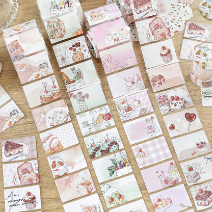Young Girl Time Series Die Cutting White Kraft Paper Tape