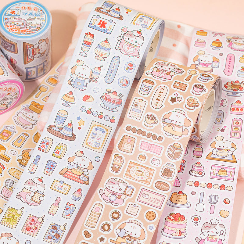 Sweet Store Manager Series Die Cutting Coated Paper Tape featuring sweet designs for journaling, scrapbooking and collage
