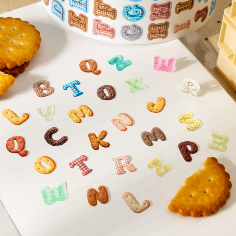 Soft Letters Series Die Cutting PET Tape featuring letter designs for journaling, scrapbooking and collage