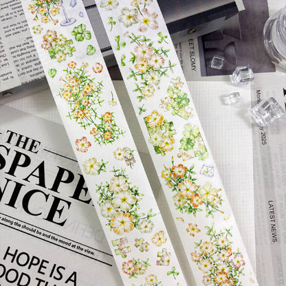5cm*125cm Flourishing Beautiful Die Cutting Washi/PET/Flash PET Tape for journaling, scrapbooking and collage