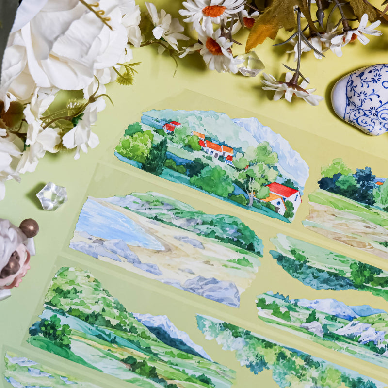6cm*100cm Attractive Scenery PET Tape for journaling, scrapbooking and collage
