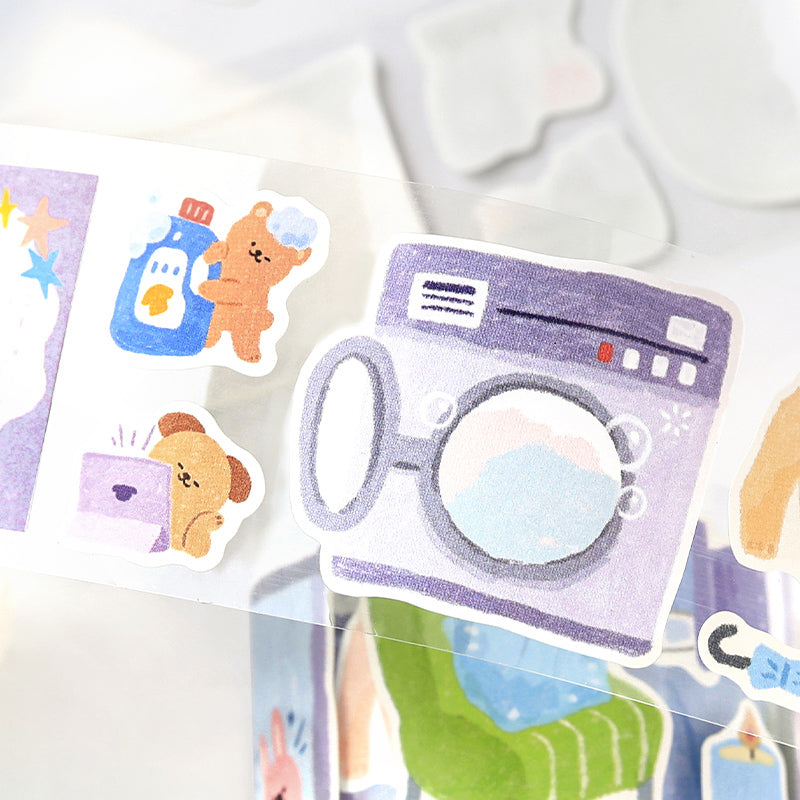 Vitality Life Handbook Series Die Cutting Writing Paper Tape featuring book designs for journaling, scrapbooking and collage