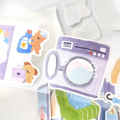 Vitality Life Handbook Series Die Cutting Writing Paper Tape featuring book designs for journaling, scrapbooking and collage