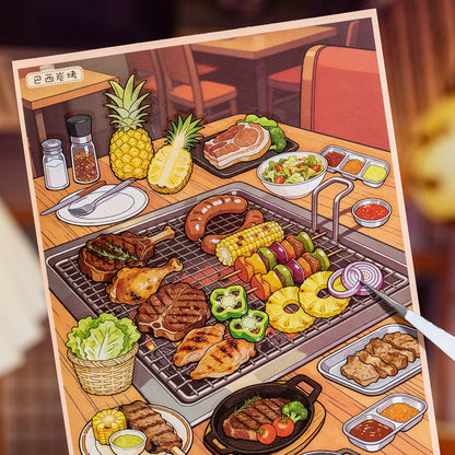 Flavor Moments Series 3D Sticker Book featuring book designs for journaling, scrapbooking and collage
