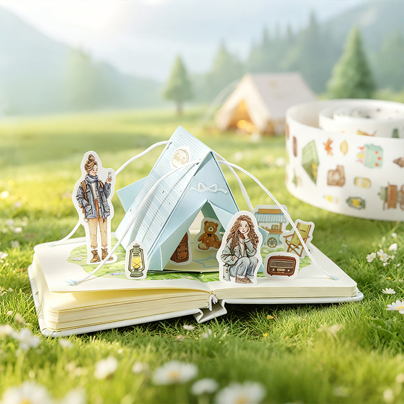 Travel Through Time Series Die Cutting Self-adhesive Tape for journaling, scrapbooking and collage