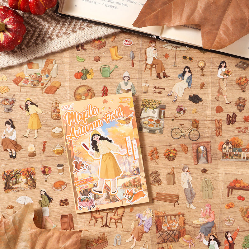 Seasonal Wandering Series Sticker Book featuring book, and sea designs for journaling, scrapbooking and collage