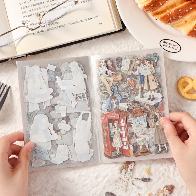 Continuous Time Series Sticker Book featuring book designs for journaling, scrapbooking and collage