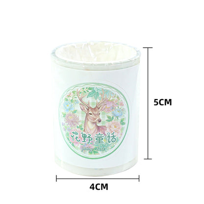 Flower Fields Fairy Tale Shell Silver Fog PET Tape