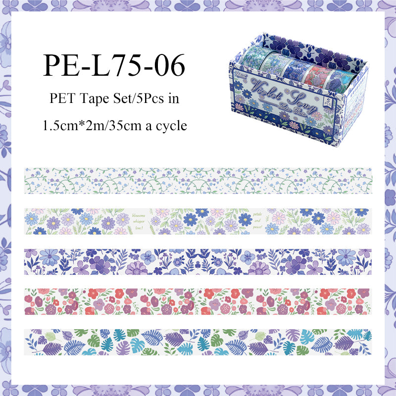 Chilin Flower Blooming Series PET Tape Set