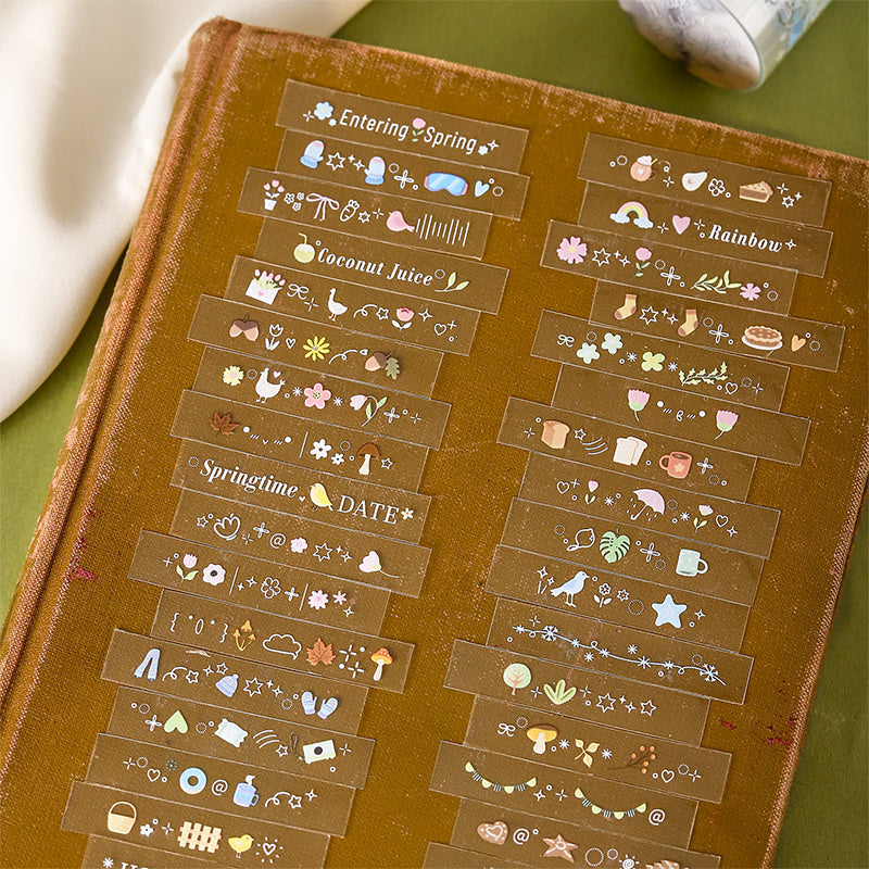 Four Seasons Whisper Series Die Cutting PET Tape featuring sea designs for journaling, scrapbooking and collage