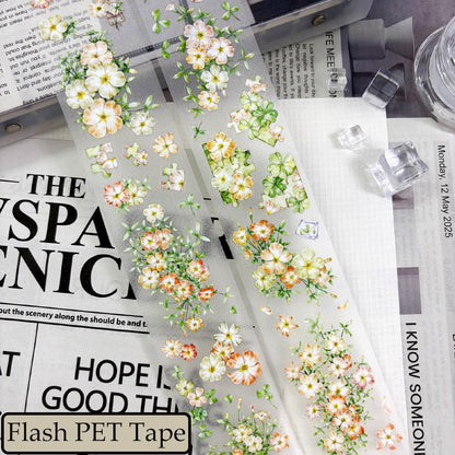 5cm*125cm Flourishing Beautiful Die Cutting Washi/PET/Flash PET Tape