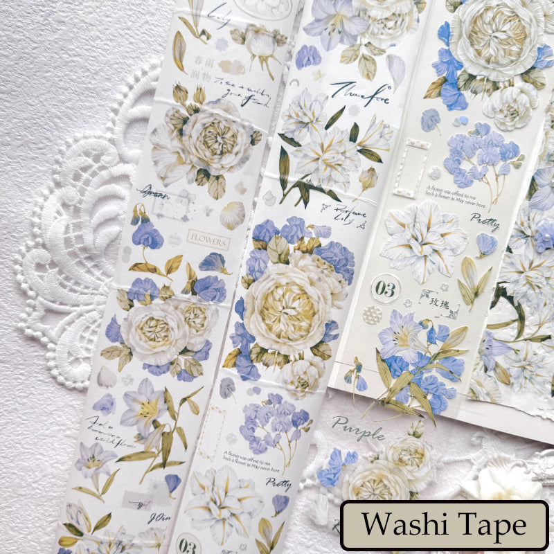 6cm*125cm Blue Mood Washi/PET Tape