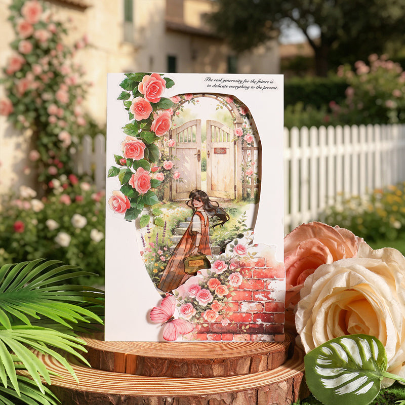 Flower Wall Prologue Series Sticker featuring flower designs for journaling, scrapbooking and collage