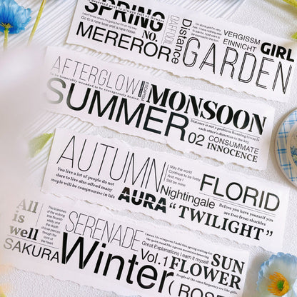 Whole Roll 6cm*5m Four Seasons PET Tape featuring sea designs for journaling, scrapbooking and collage