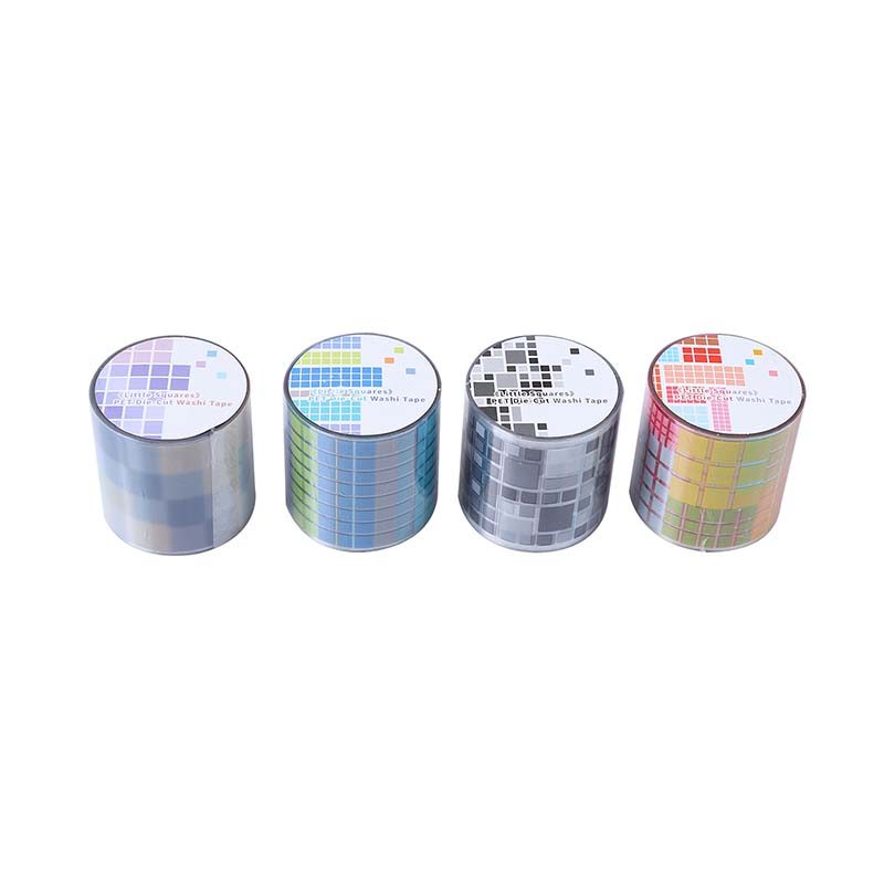 Small Square Series Die Cutting PET Tape for journaling, scrapbooking and collage