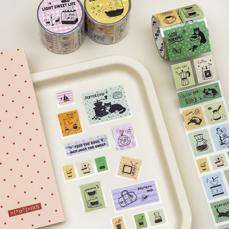 Light Sweet Life Series Die Cutting Writing Paper Tape featuring sweet, and light designs for journaling, scrapbooking and collage
