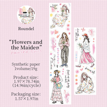 Painted Girl Series Die Cutting Synthetic Paper Tape