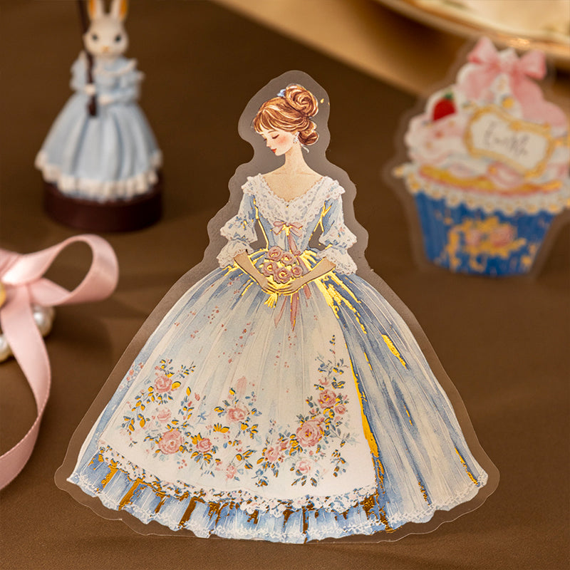 Rococo Tea Party Series Sticker featuring tea, and party designs for journaling, scrapbooking and collage