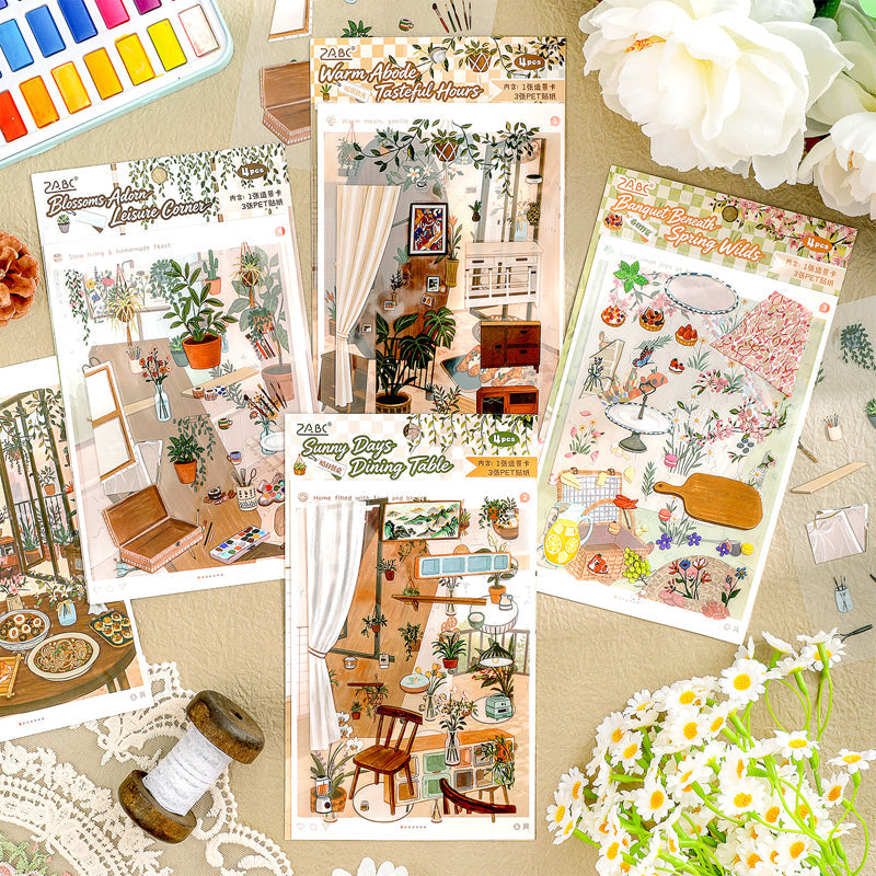 Slow Life Corner Series 3D Sticker for journaling, scrapbooking and collage