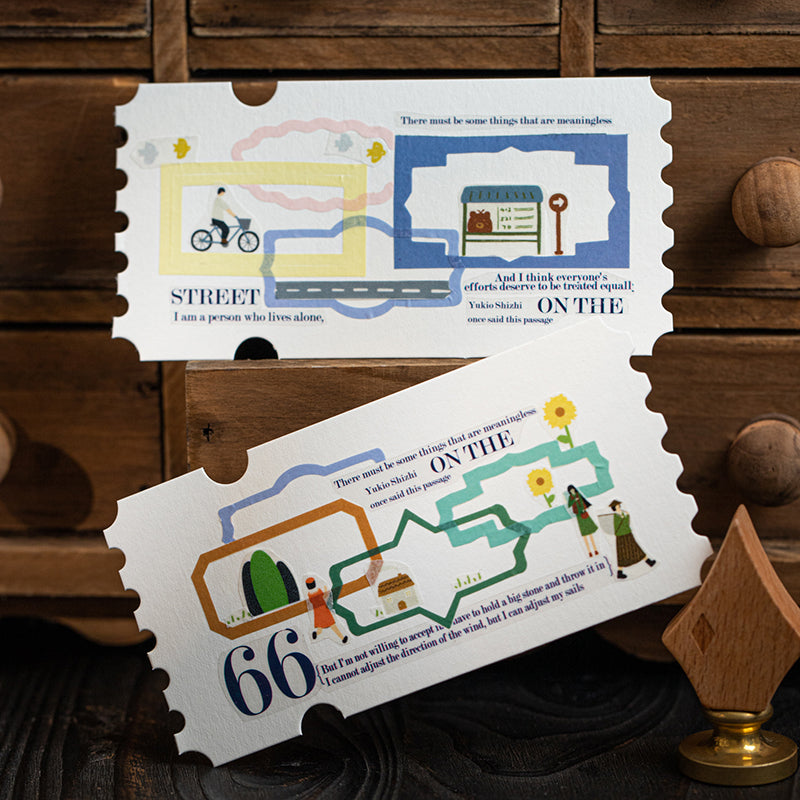 Round And Round Series Die Cutting Washi Tape for journaling, scrapbooking and collage