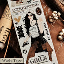 5.5cm*100cm Relaxing Daily Life Die Cutting Washi/PET Tape