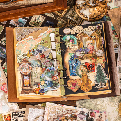 Old Things Collection Series Sticker Book featuring old, and book designs for journaling, scrapbooking and collage