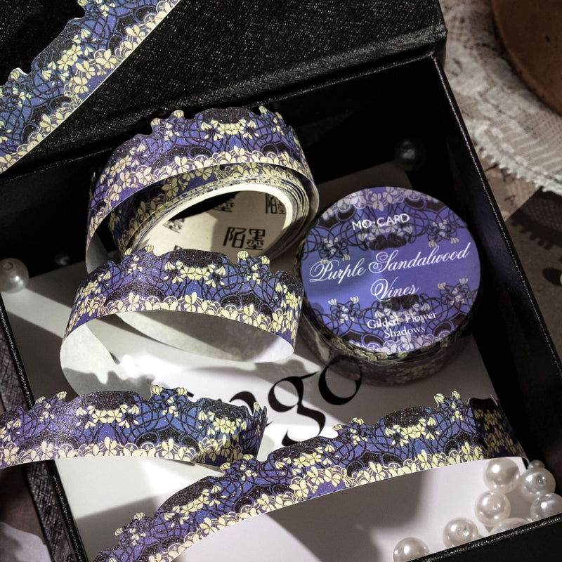 Gilded Flower Shadow Series Flash Sand Washi Tape