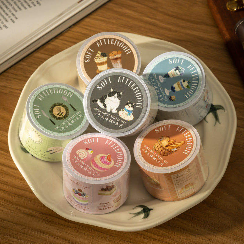 Soft Afternoon Series Die Cutting Writing Paper Tape for journaling, scrapbooking and collage