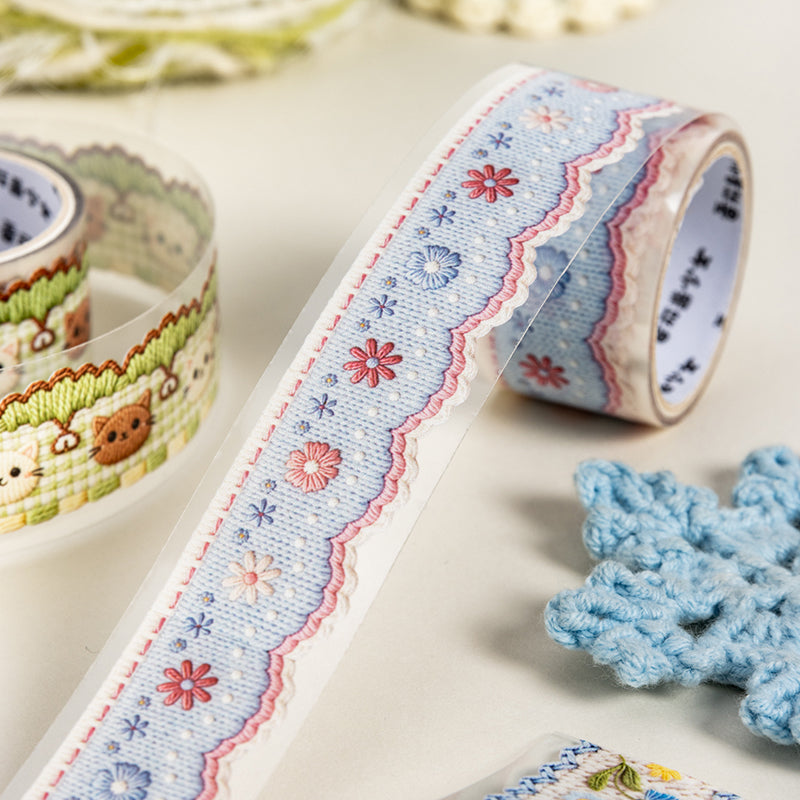 Crochet Tales Series PET Tape featuring tale designs for journaling, scrapbooking and collage