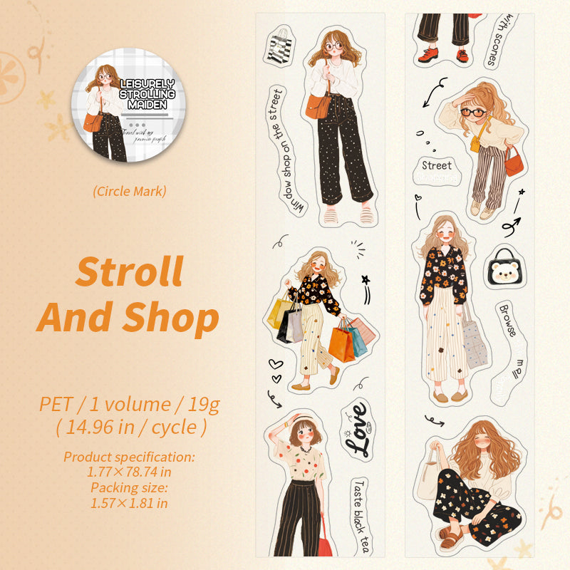 The orange flavored girl series Die Cutting PET Tape