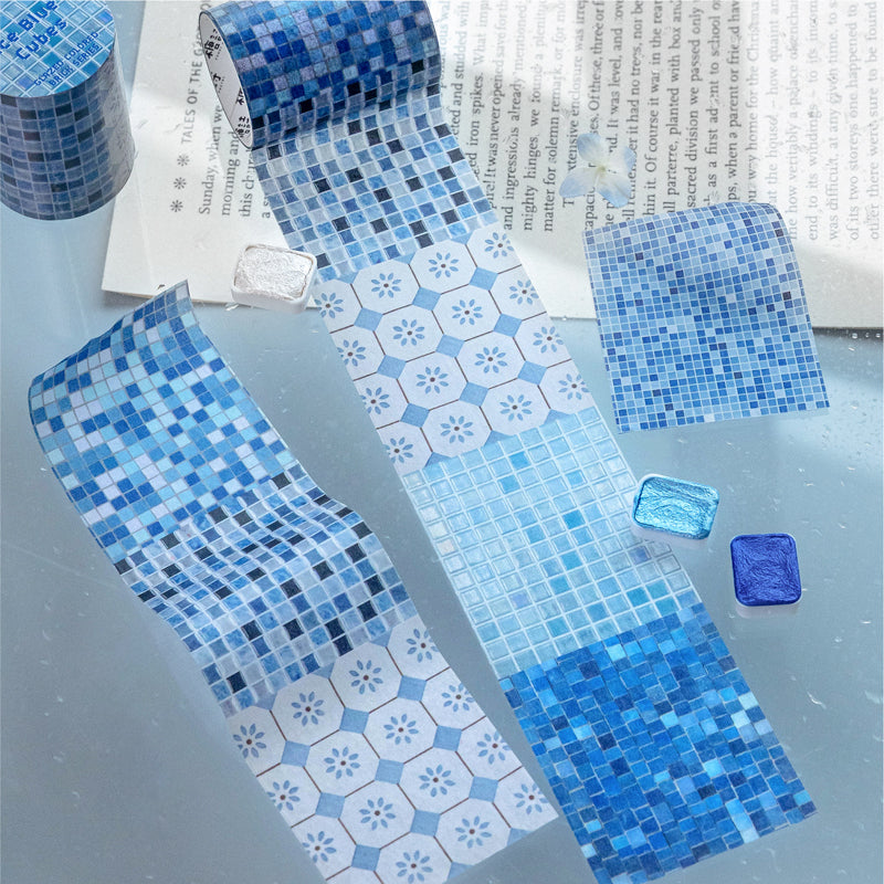 Lijiu Color Brick Series Washi Tape featuring color designs for journaling, scrapbooking and collage