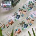 Whole Roll 6cm*3m Green Fields Die Cutting PET Tape
