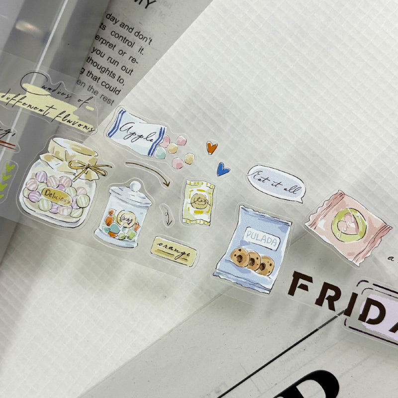 4.5cm*250cm Sweet Words Die Cutting Washi/PET/Fog PET Tape featuring sweet designs for journaling, scrapbooking and collage
