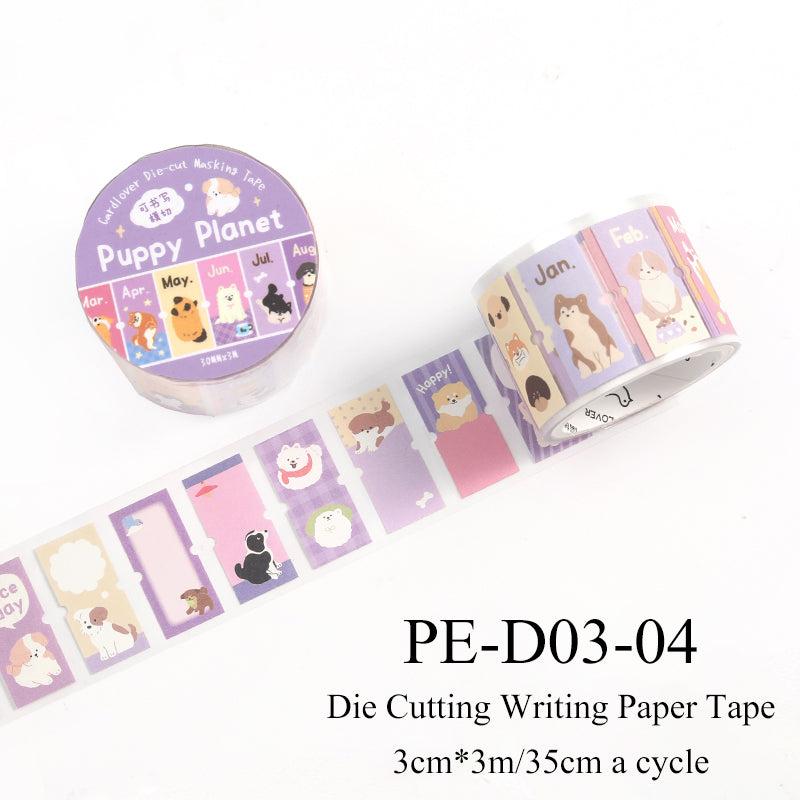 Warm Light Mark series Die Cutting Writing Paper Tape