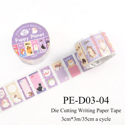 Warm Light Mark series Die Cutting Writing Paper Tape