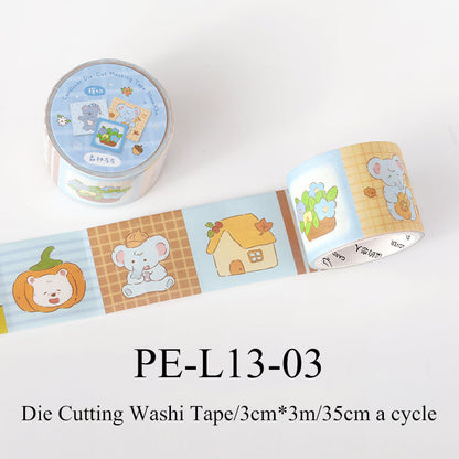 Forest Cute Friends Series Die Cutting Washi Tape