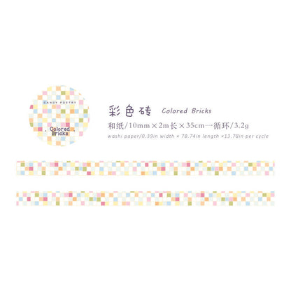 Colorful Candy Notes Series Washi Tape