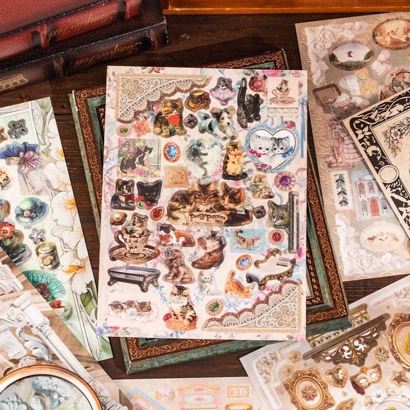 Old Things Collection Series Sticker Book featuring old, and book designs for journaling, scrapbooking and collage