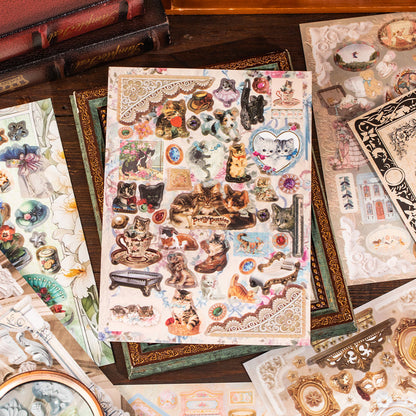 Old Things Collection Series Sticker Book featuring old, and book designs for journaling, scrapbooking and collage