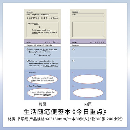 Life Notes Memo Pad