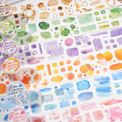 Dyeing Collection Series Die Cutting Washi Tape for journaling, scrapbooking and collage
