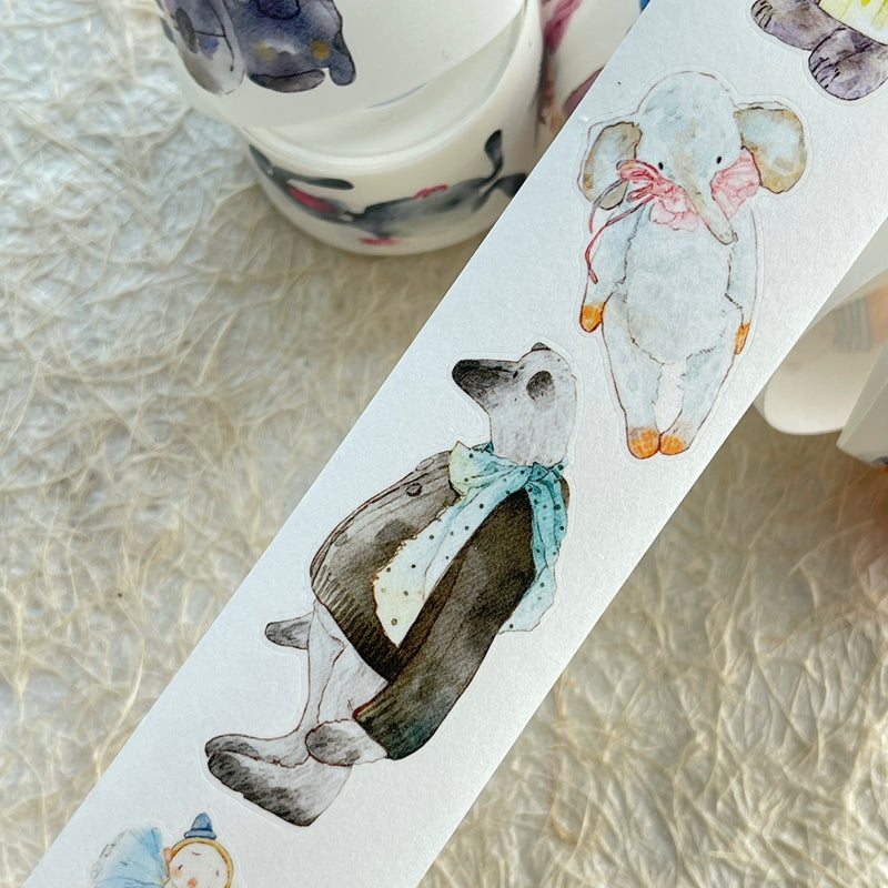 4cm*333cm Cute doll Die Cutting Washi/PET/Fog PET Tape for journaling, scrapbooking and collage